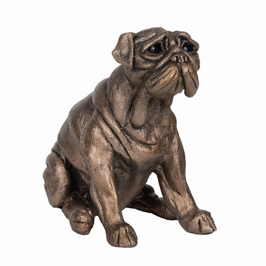 Pug dog Bronze Sculpture by Unknown