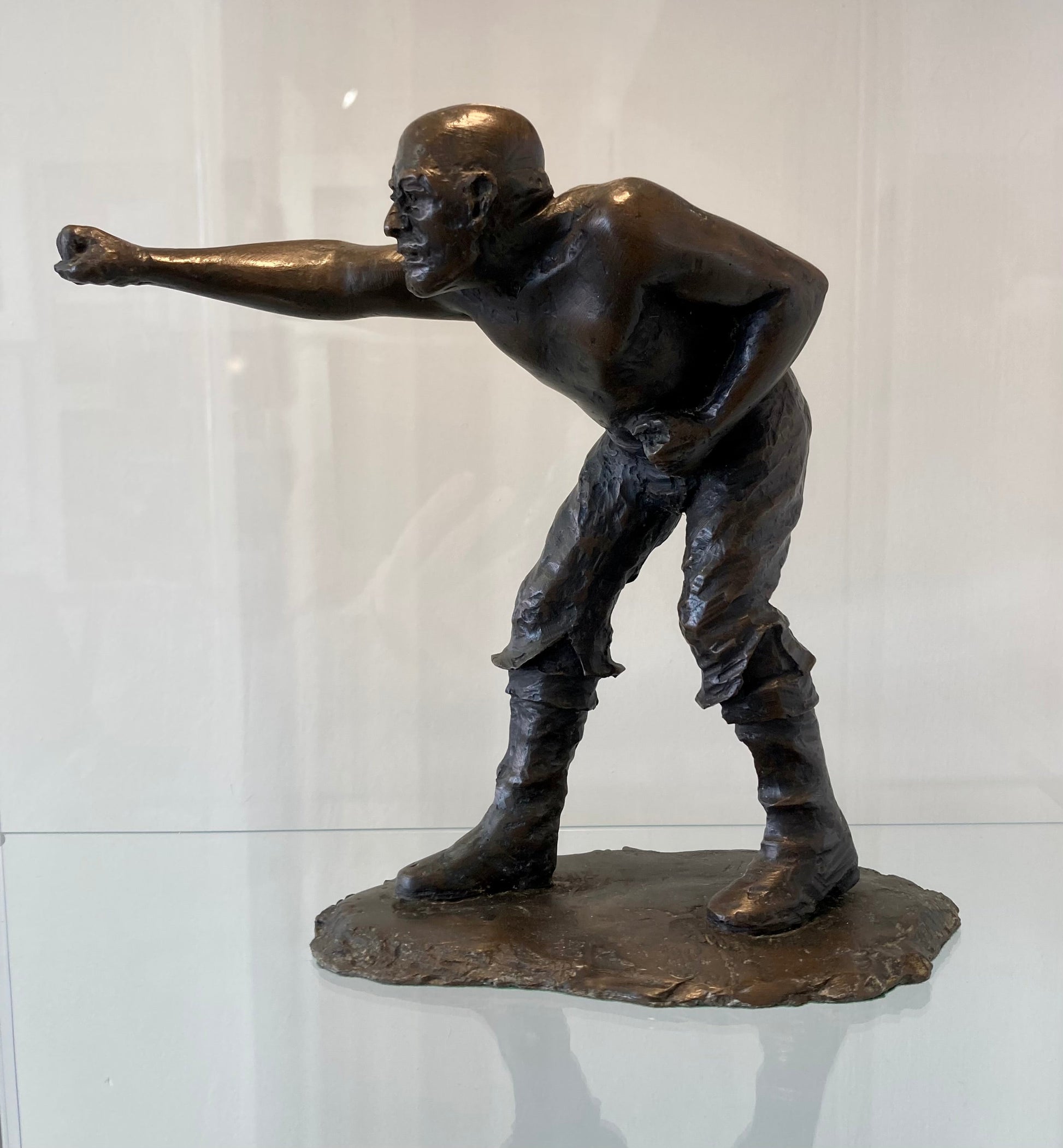 Pugalist cold cast bronze sculpture by Mitchell House