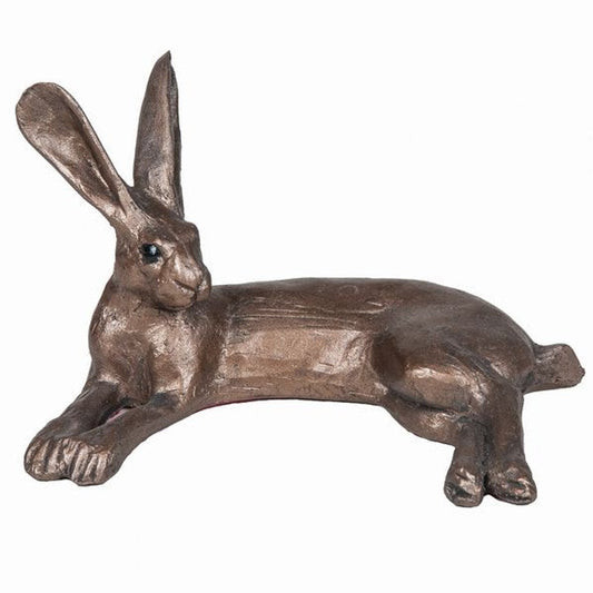 Reclining Hare Bronze Sculpture by Paul Jenkins