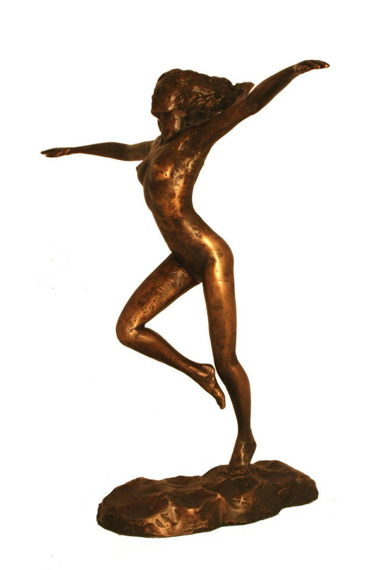 Running Free solid bronze sculpture by Mitchell House