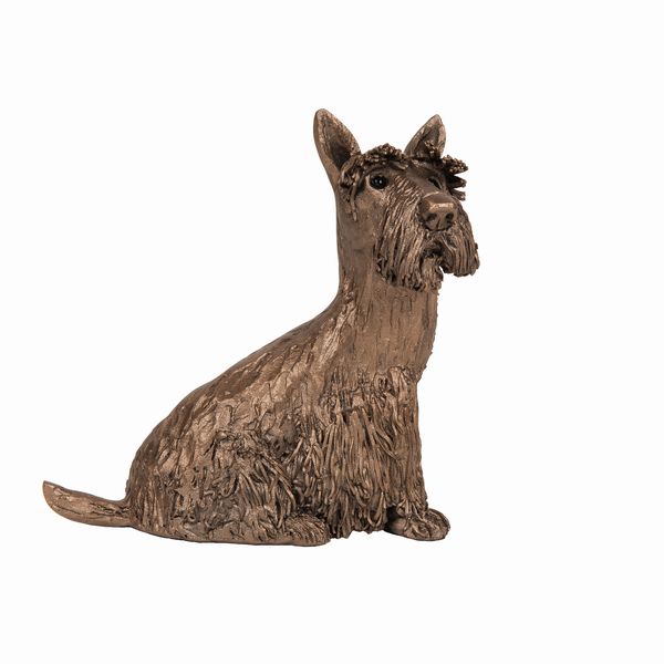 Scottie Dog Bronze Sculpture by Veronica Ballan