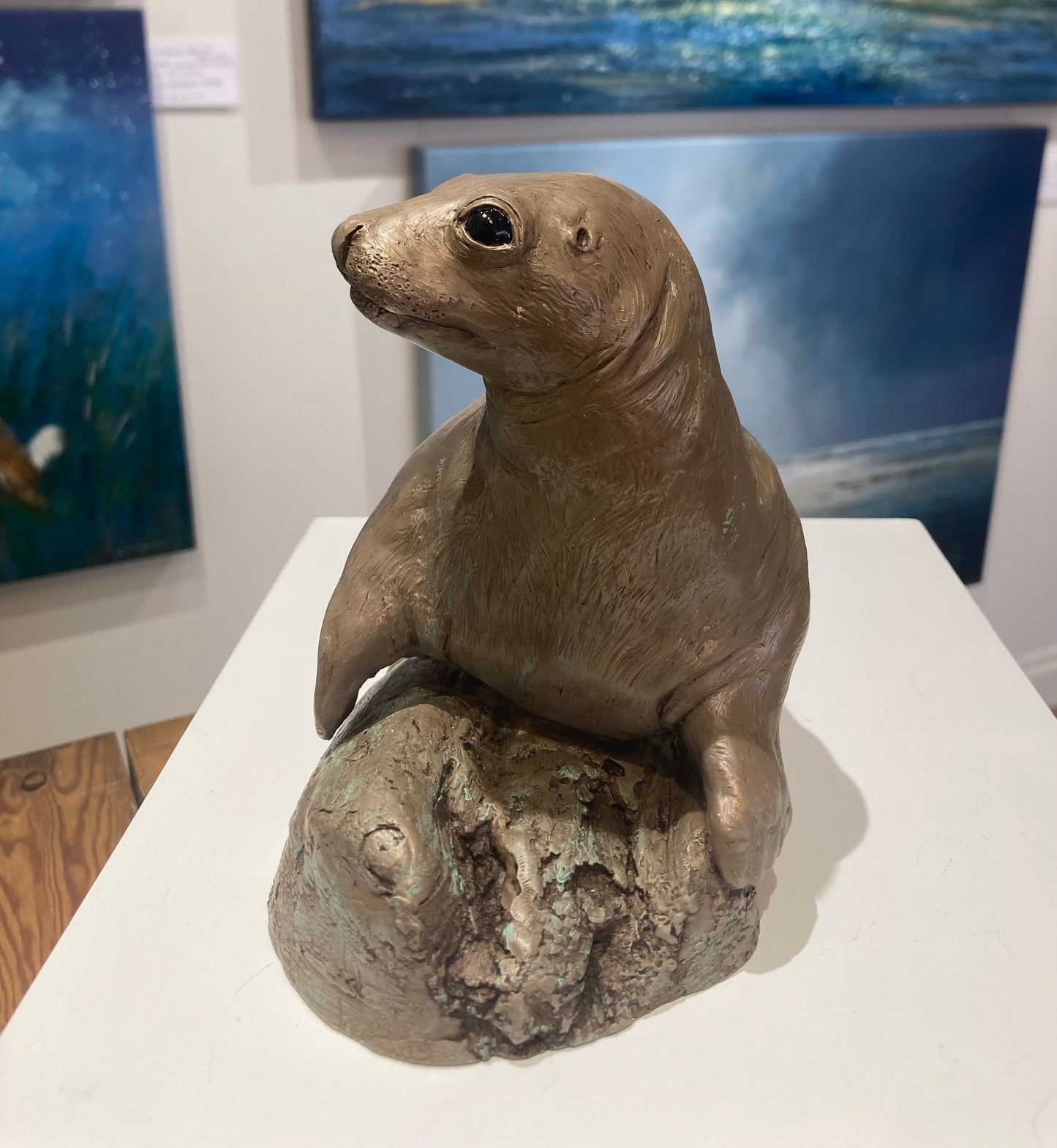 Wistful - Grey Seal Bronze Sculpture
