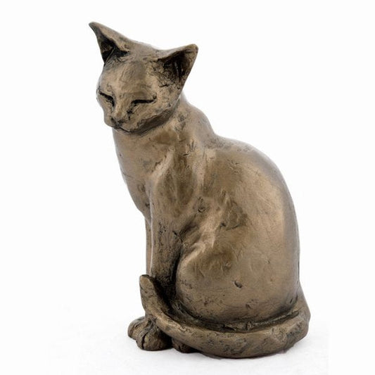 Sitting Cat Bronze Sculpture by Unknown