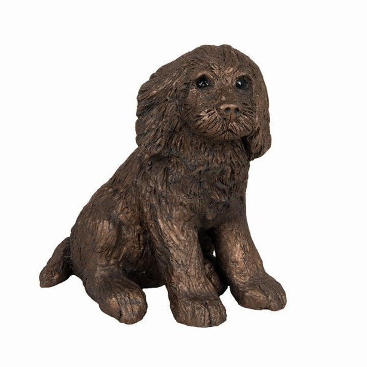 Sitting Cocker Spaniel Bronze Sculpture by Paul Jenkins