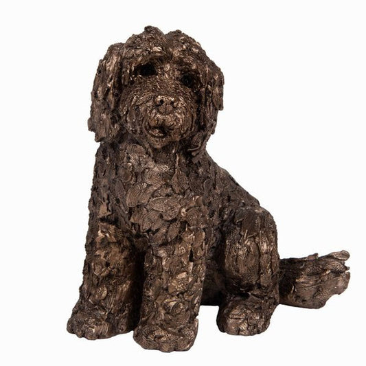 Sitting Dog - Large Bronze Sculpture by Adrian Tinsley
