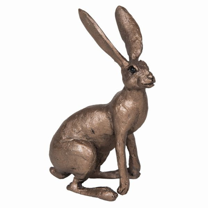 Small Hare Alert Bronze Sculpture by Unknown