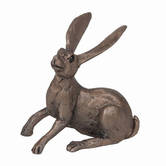 Small Hare Crouching Bronze Sculpture by Frith sculpture