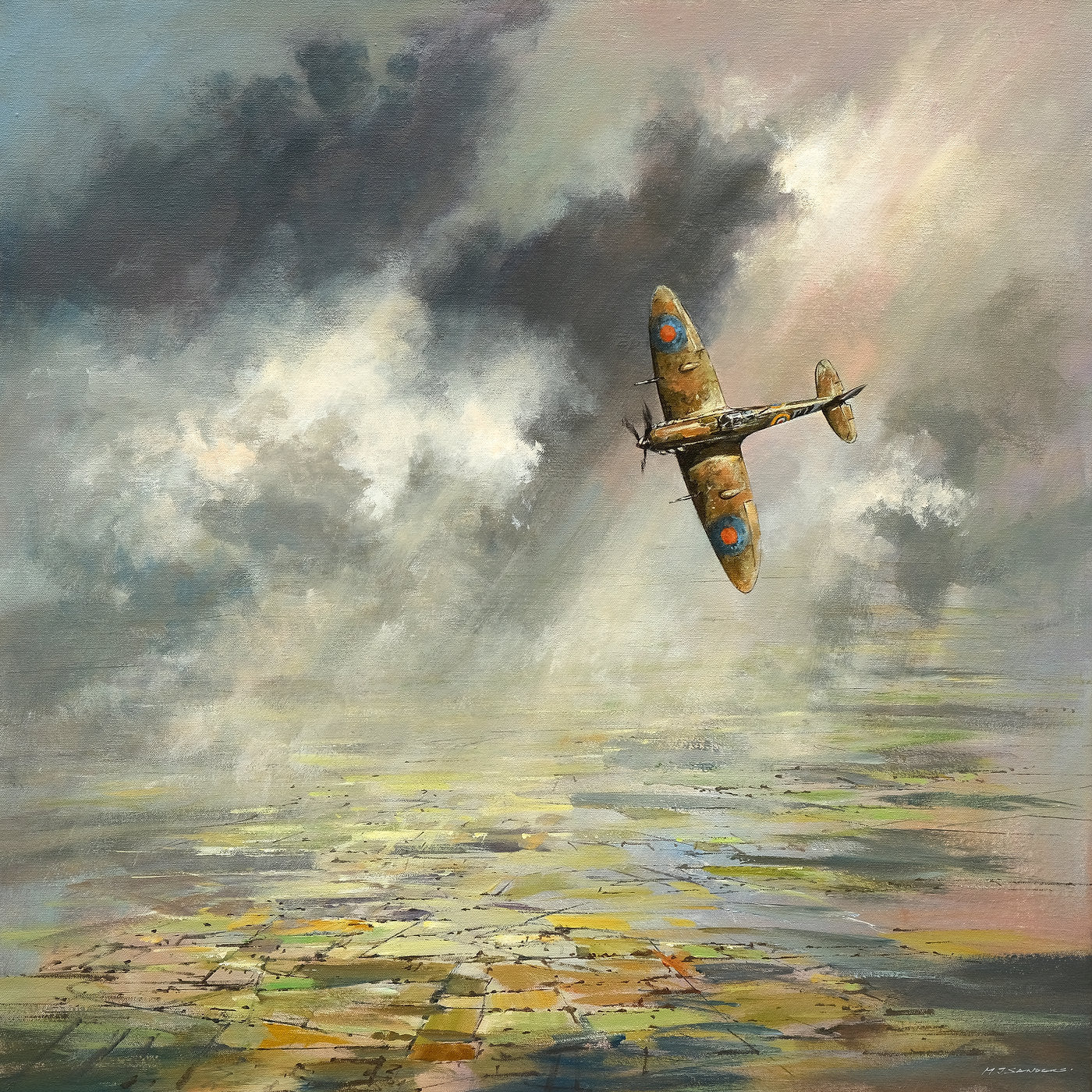 Spitfire Art Print by Michael Sanders