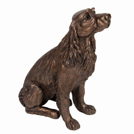 Springer Spaniel sitting Bronze Sculpture by Harriet Dunn