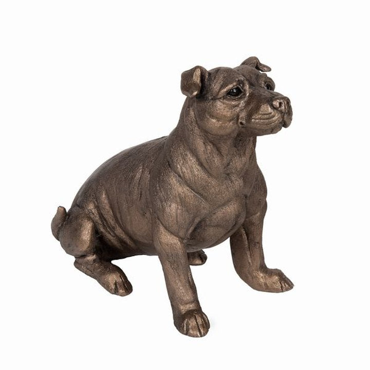 Staffordshire Bull Terrier Bronze Sculpture by Harriet Dunn