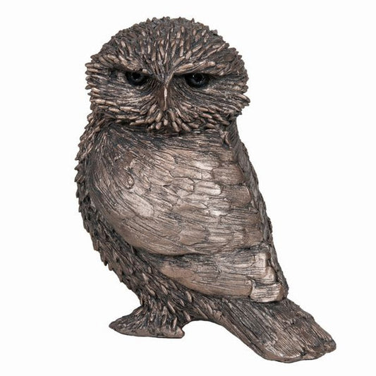 Staring Owl Bronze Sculpture by Unknown