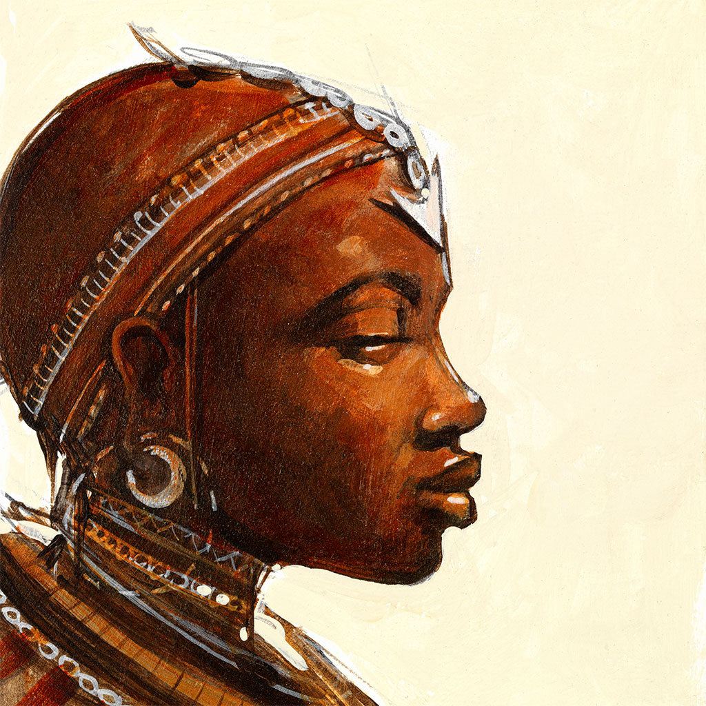 Maasai Bride greeting card by Jonathan Sanders.