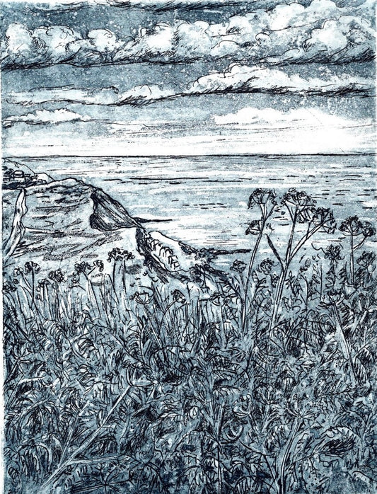 Beeston Cliffs Linocut