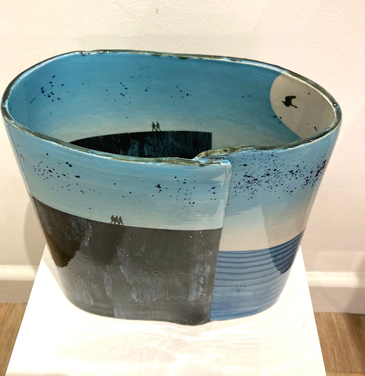 Blue Clifftop Walk Vase