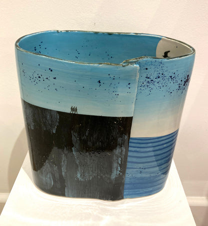 Blue Clifftop Walk Vase