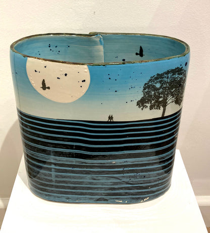 Blue Skies Walk Vase