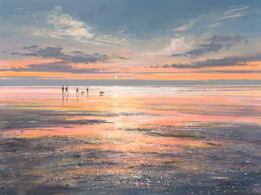 Low Sun, Sheringham Beach Painting