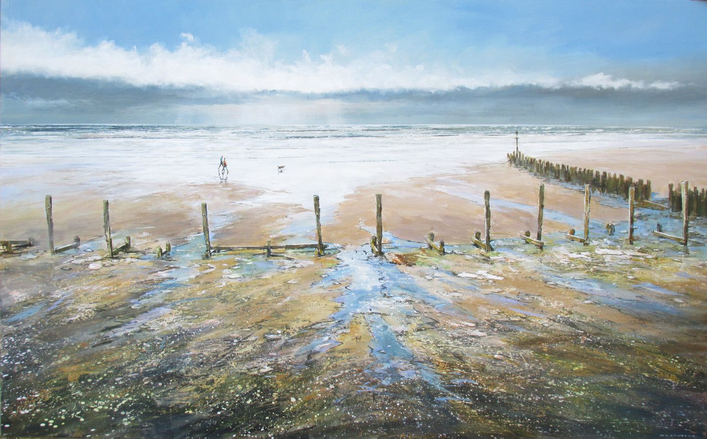 MS120 A Walk on Sheringham Beach Print