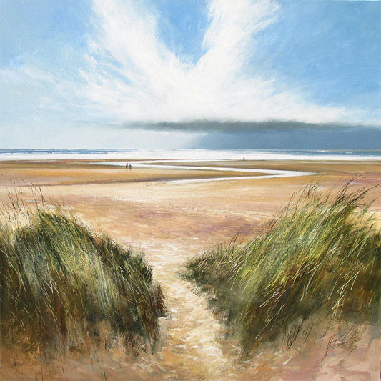 This Holkham Beach Greetings Card by Michael Sanders is available to purchase online from the Sanders and Christie Gallery.