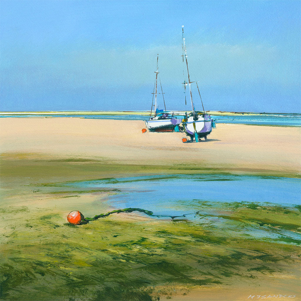 Sandbanks greeting card by Michael Sanders.