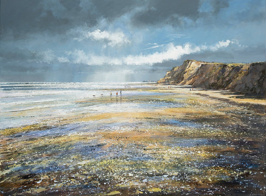 The Beach at West Runton Canvas Print by Michael Sanders