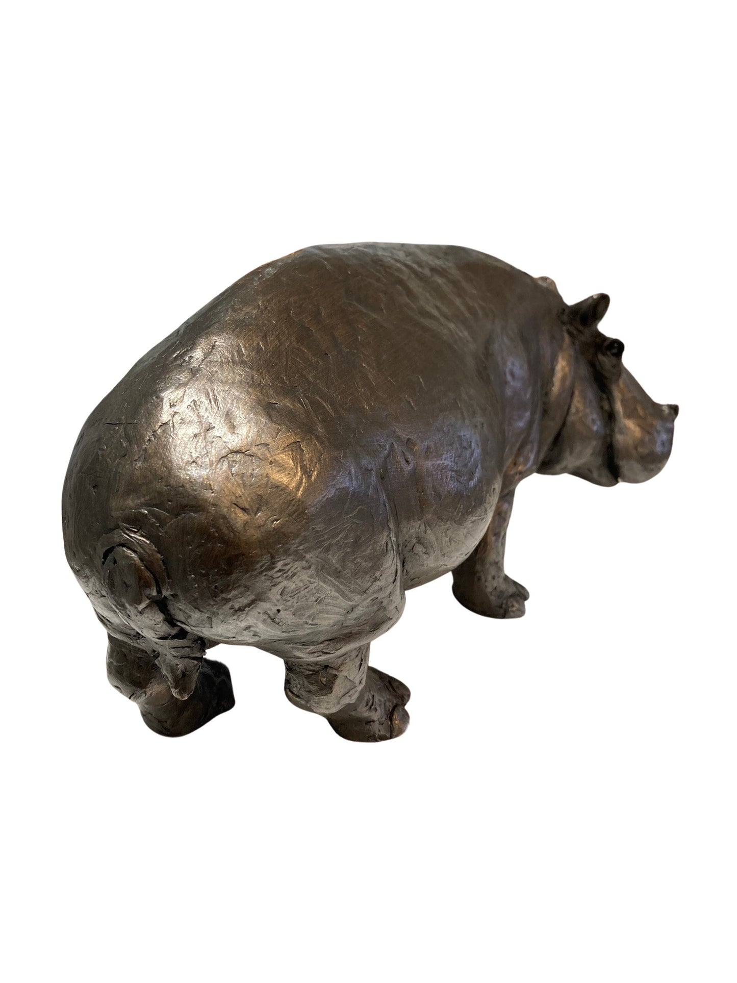 Hippo limited edition cold cast bronze sculpture - bronze