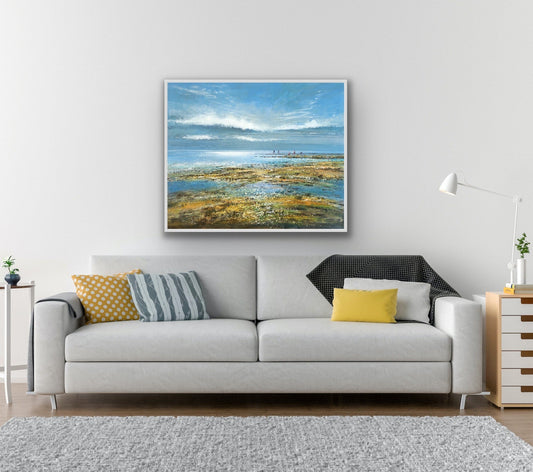 Low Tide, West Runton Painting by Michael Sanders