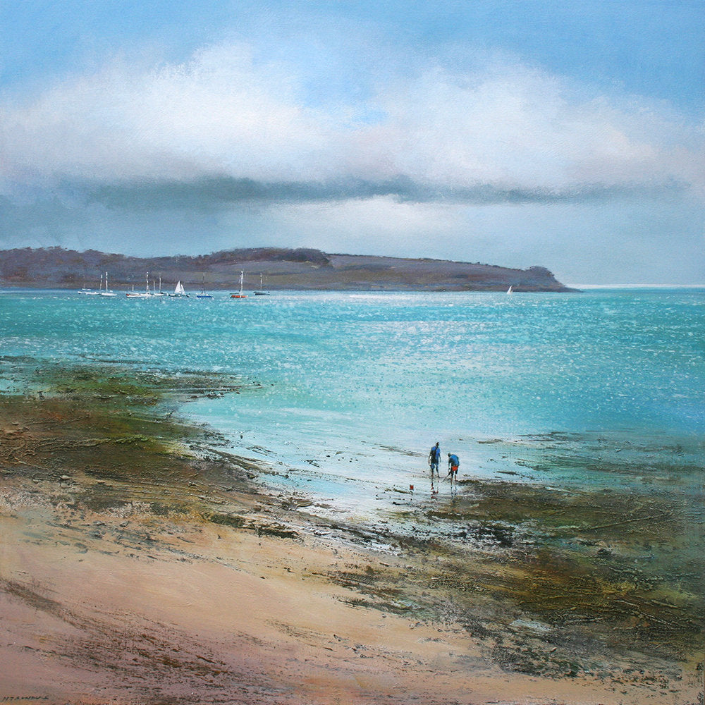 Rockpools, St Mawes Art Print by Michael Sanders