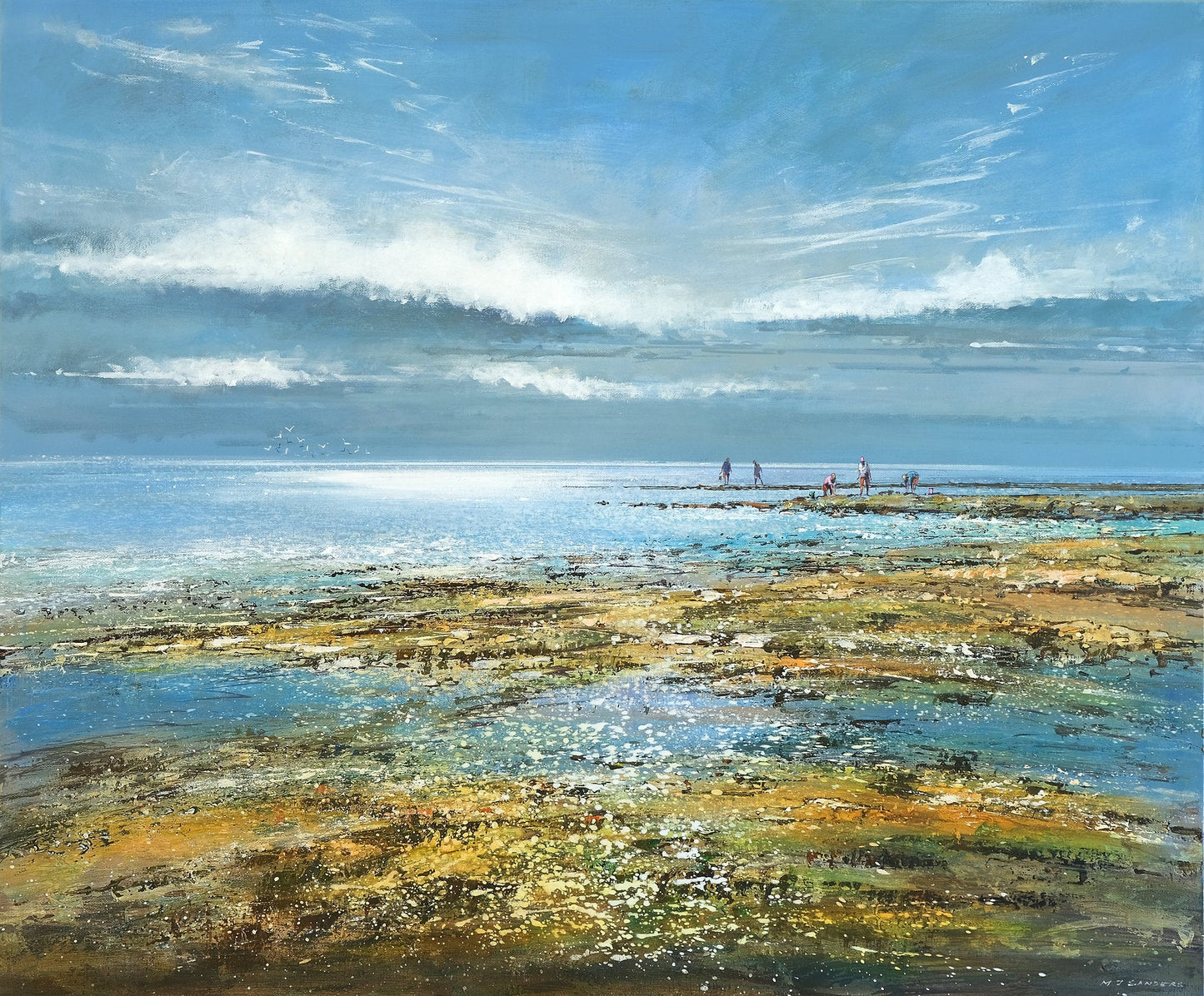 Low Tide, West Runton Art Print by Michael Sanders