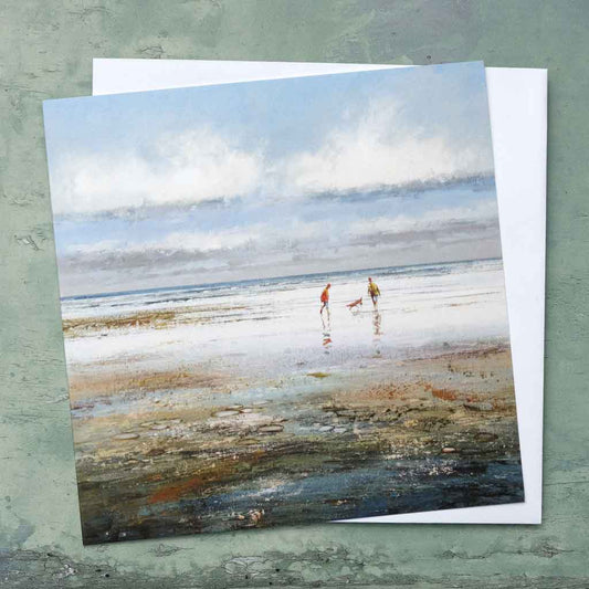 This A Walk at West Runton Greetings Card by Michael Sanders is available to purchase online from the Sanders and Christie Gallery.