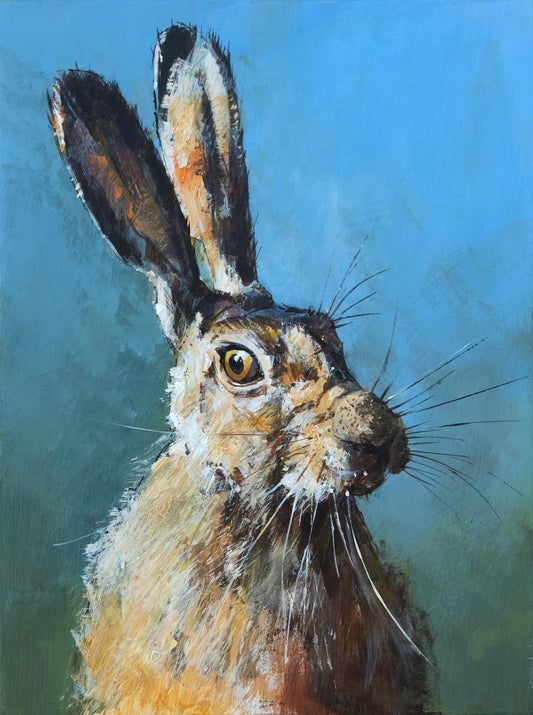 Old Norfolk Hare Painting by Michael Sanders