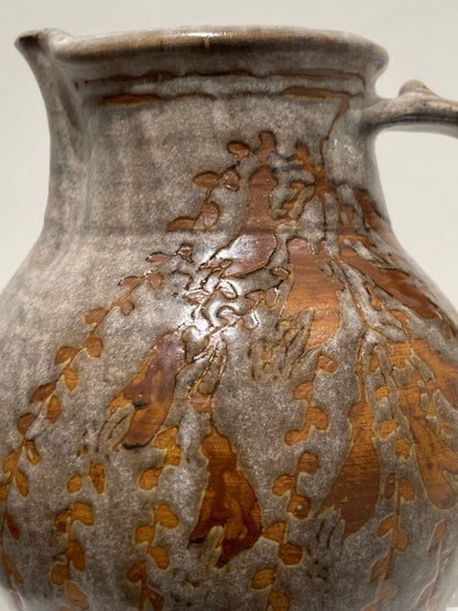 Large Blue Grey Kowhai Flower Jug