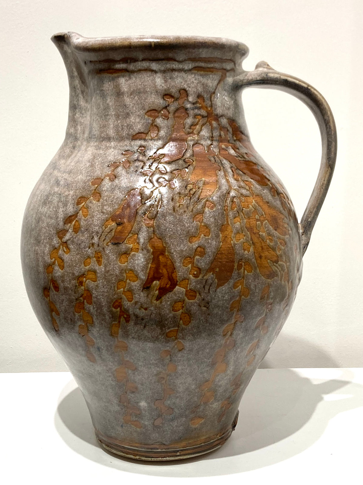 Large Blue Grey Kowhai Flower Jug