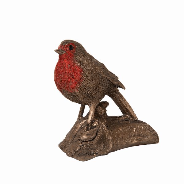 Robin Redbreast Bronze Sculpture by Unknown